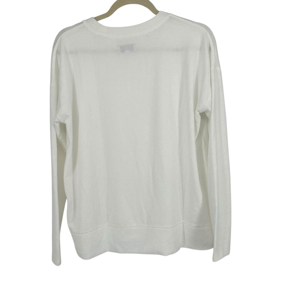 Lucky Brand White Lightweight Super Soft Pullover Sz Medium